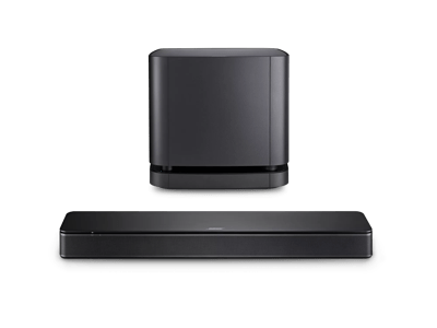 Bose soundbar with woofer outlet