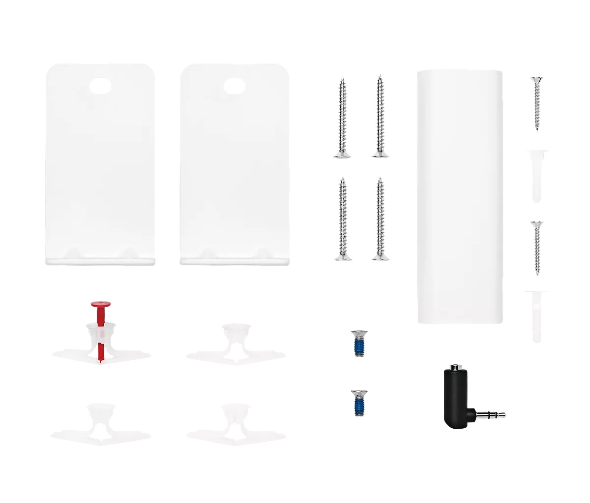 Sada Bose Soundbar Wall Bracket vo farbe biela s montážnym materiálom