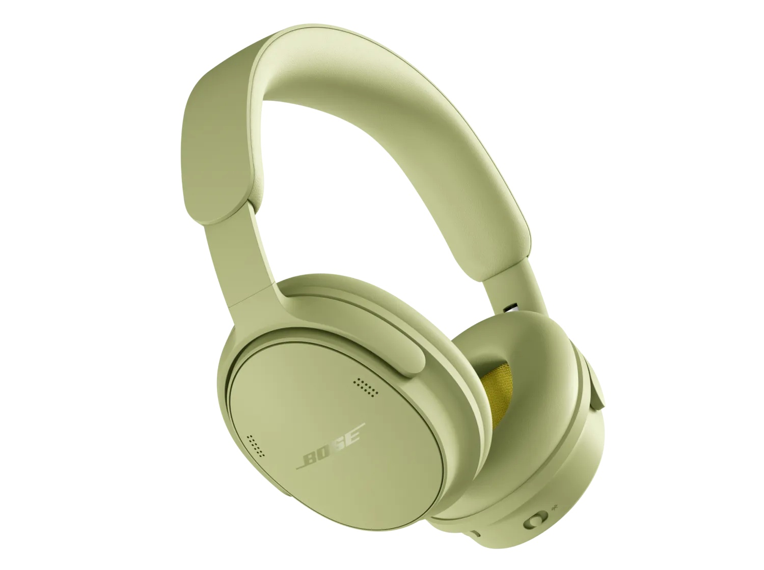 Bose QuietComfort Headphones 2nd Gen vo farbe Eucalyptus Green, pri nosení