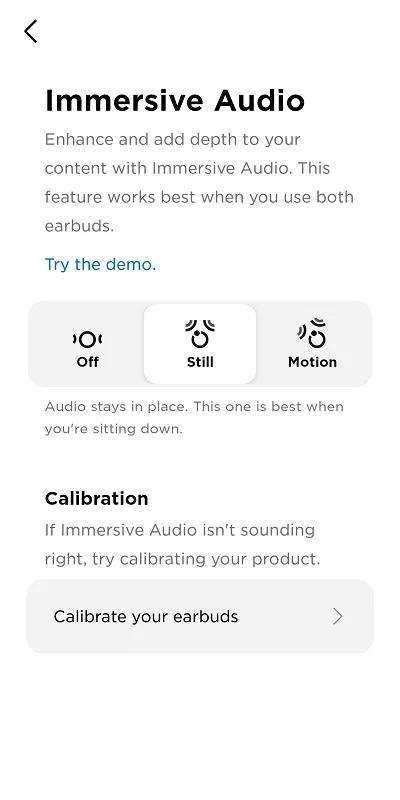 immersive audio screen