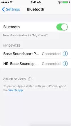 Bose heart rate sensor connected