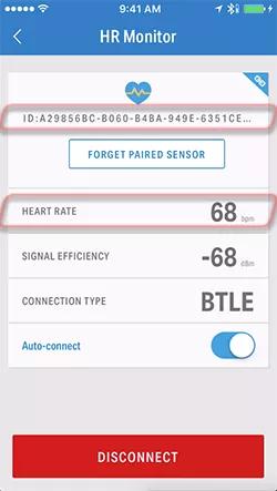Heart Rate monitor screen