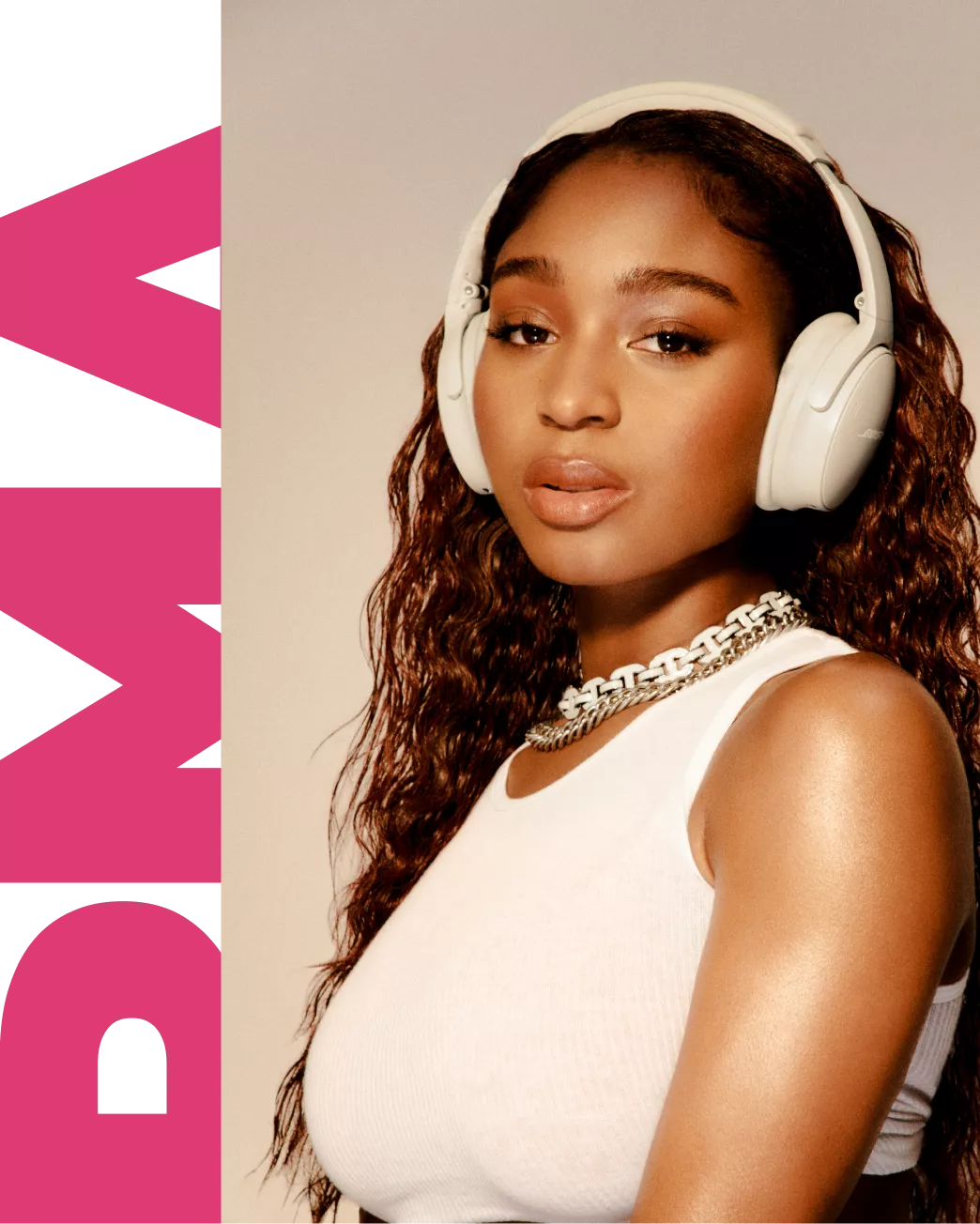 Normani wearing Bose QuietComfort 45 Headphones