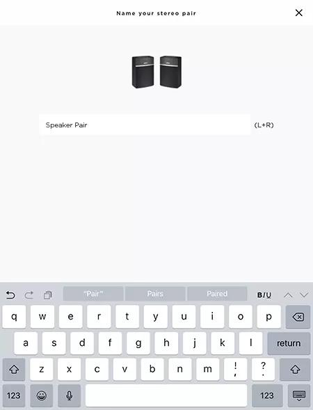 SoundTouch app naming stereo pair
