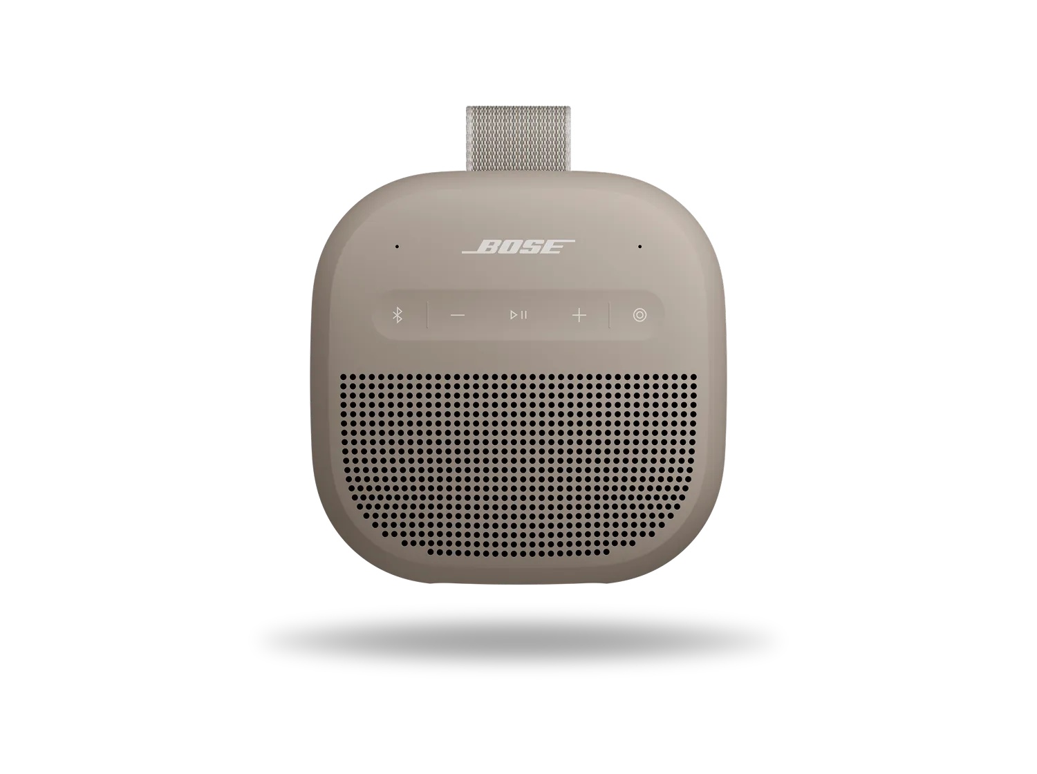 Bose SoundLink Micro 2nd Gen vo farbe Sandstone, pohľad spredu