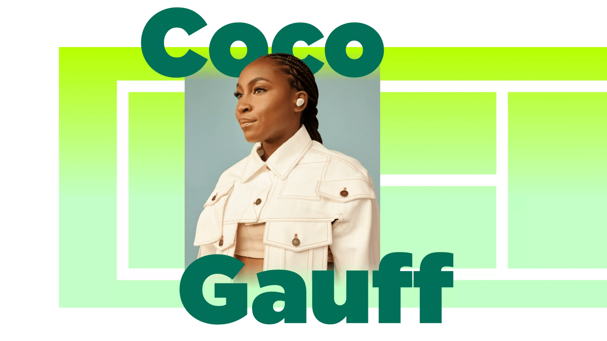 Coco Gauff portant les écouteurs Bose QuietComfort II