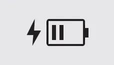 lightning bolt and two-bar battery icon