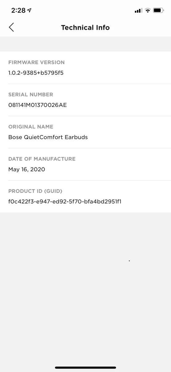 Bose quietcomfort earbuds online app