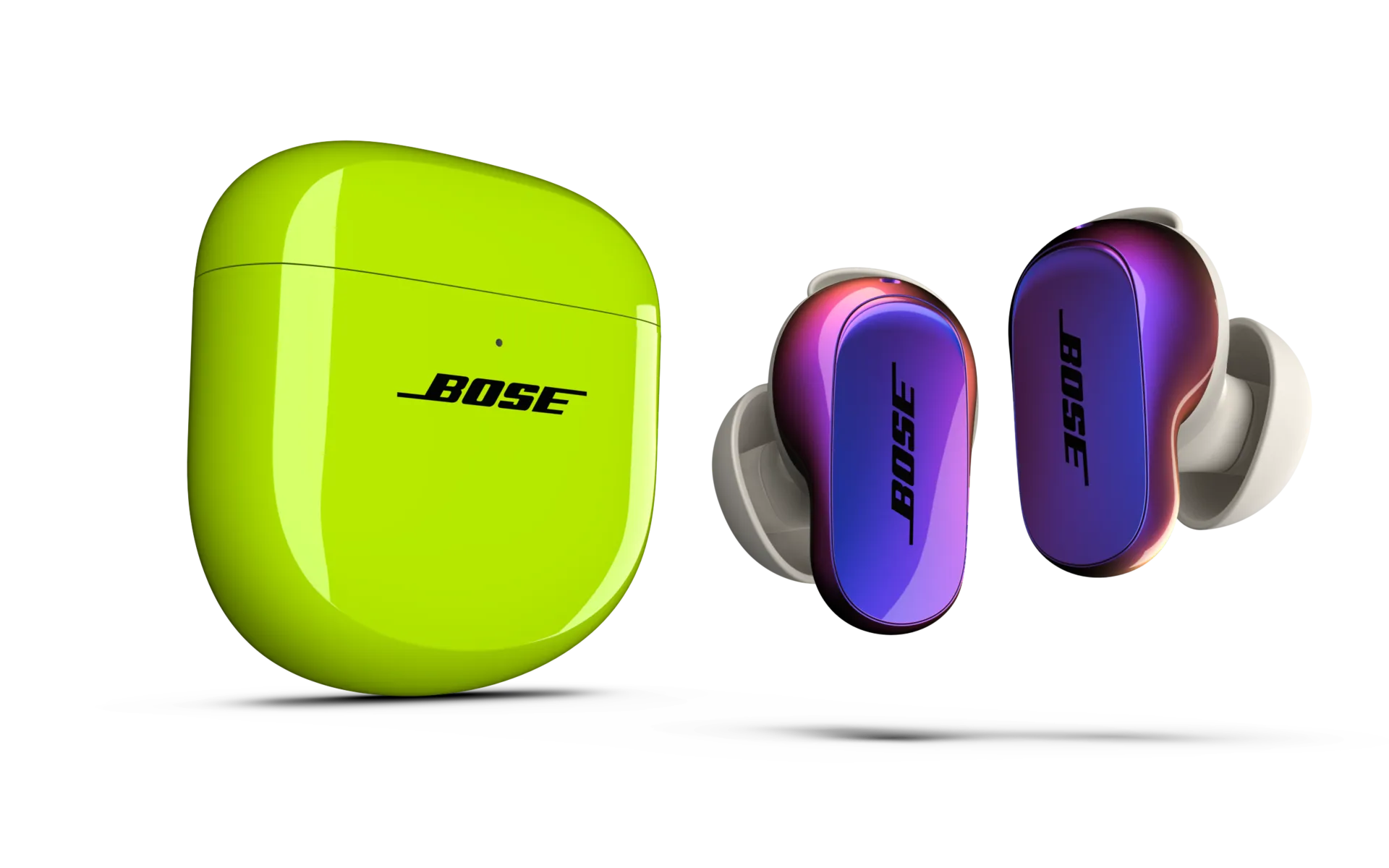 Customized Bose QuietComfort Ultra Earbuds and their charging case