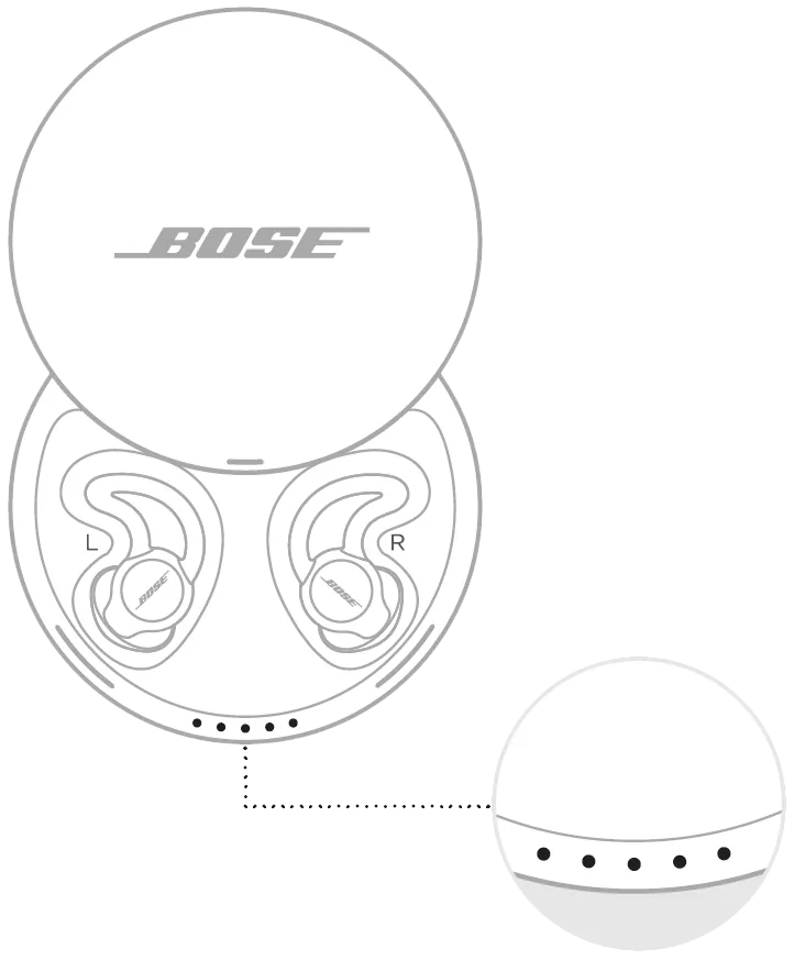 Checking the remaining battery charge Bose noise masking sleepbuds