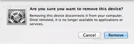 Remove device prompt