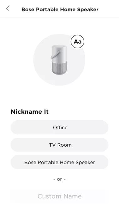 Speaker name selections